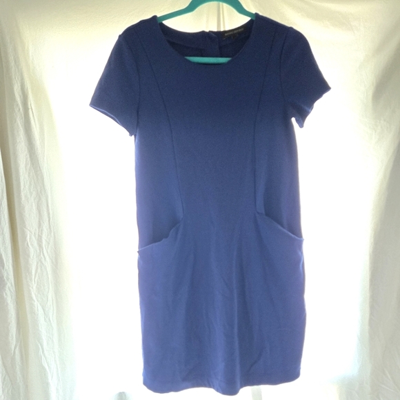 Comfortable Blue Shift Dress - Picture 7 of 8